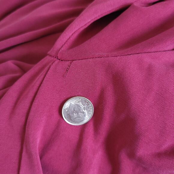 ModCloth Knit On The Town Dress Faux Wrap Midi Jersey Stretch Women Medium - Picture 14 of 14